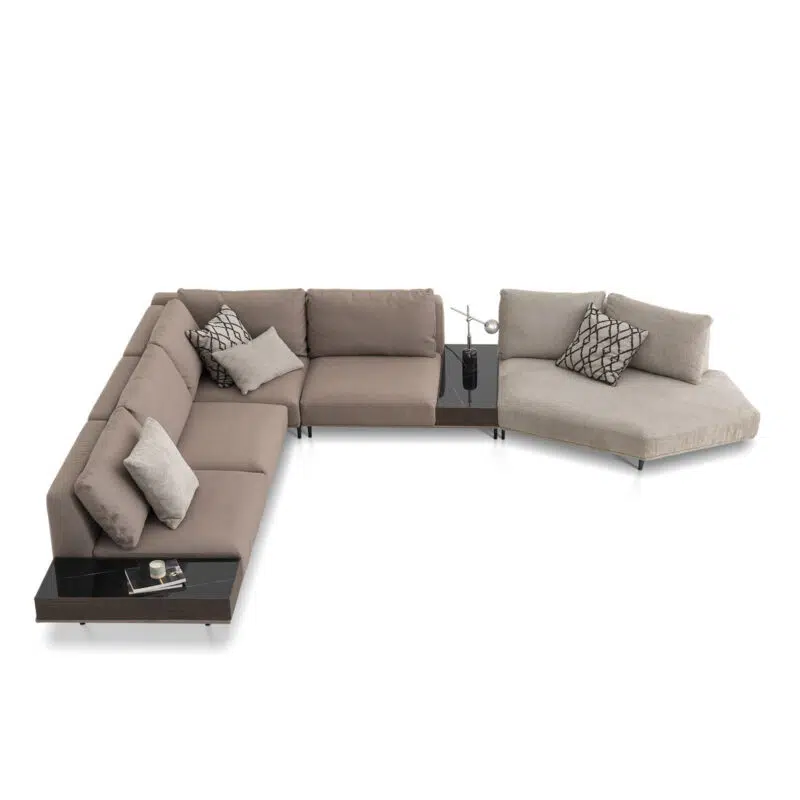 unique design modular sofa mid-century modern and contemporary design with interior coffee table and origami module