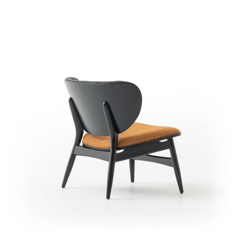 Angle view of the Spider Cinnamon Accent Chair showing off its sleek modern design