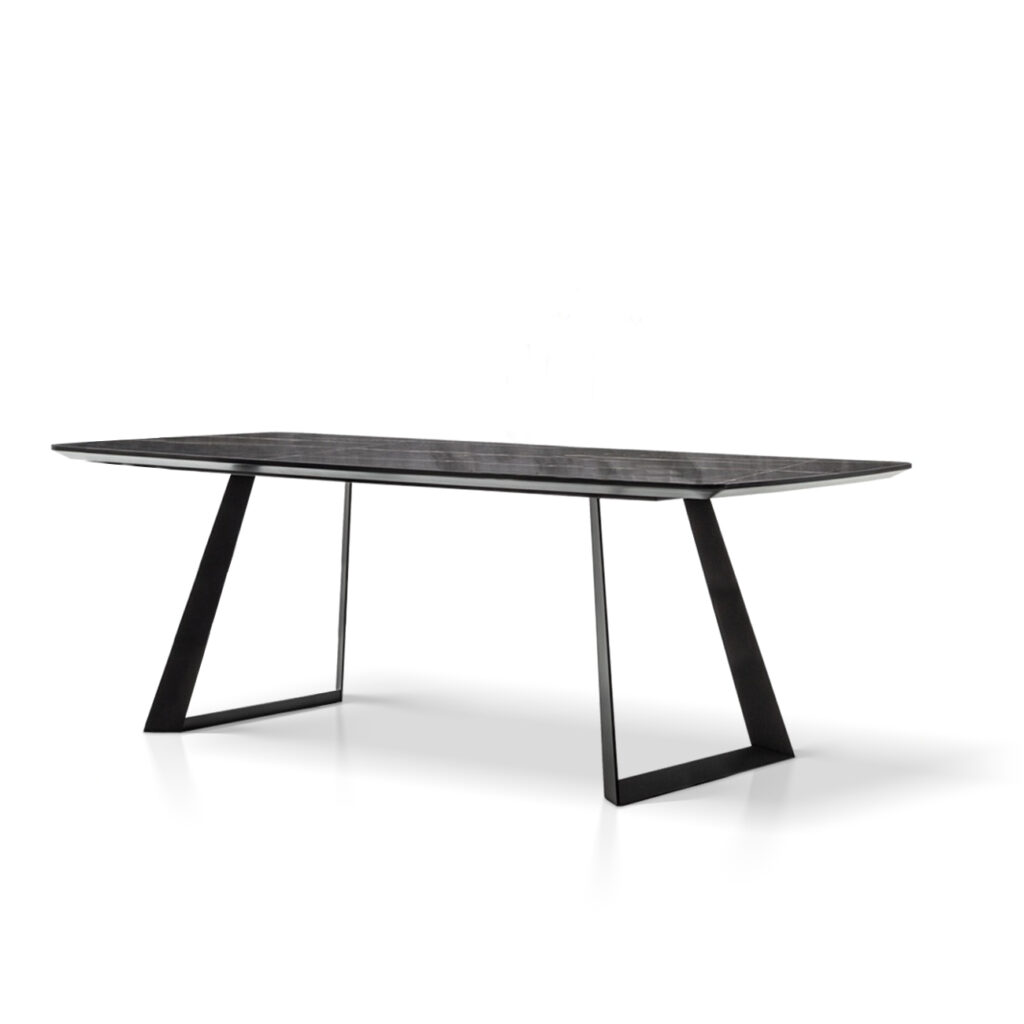Toronto Dining Table Modern Black Marble Look Table LEOPARD Furniture