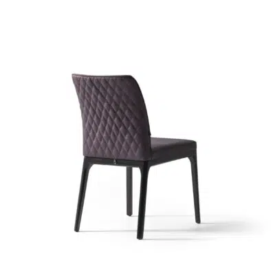 black leather dining chair