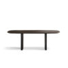 Side view of the Barcelona Dining Table with black matte metal legs