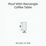 Pouf With Rectangle Coffee Table