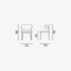 barcelona dining chair dimensions