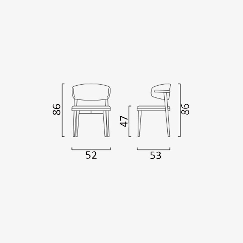 barcelona dining chair dimensions