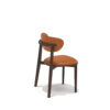 cognac leather wooden dining chair contemporary design