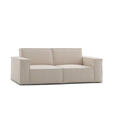 white cubic modular loveseat