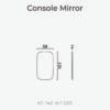 Barcelona console table mirror blue screen dimensions