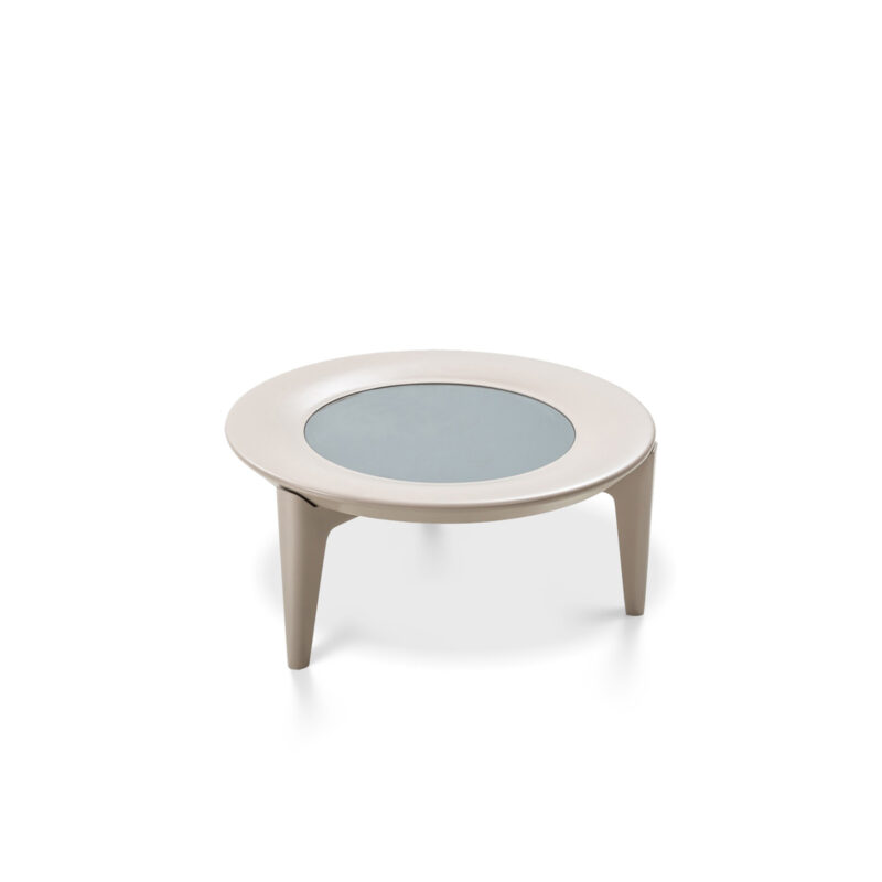 light taupe Vovo Coffee Table with dimed mirror top