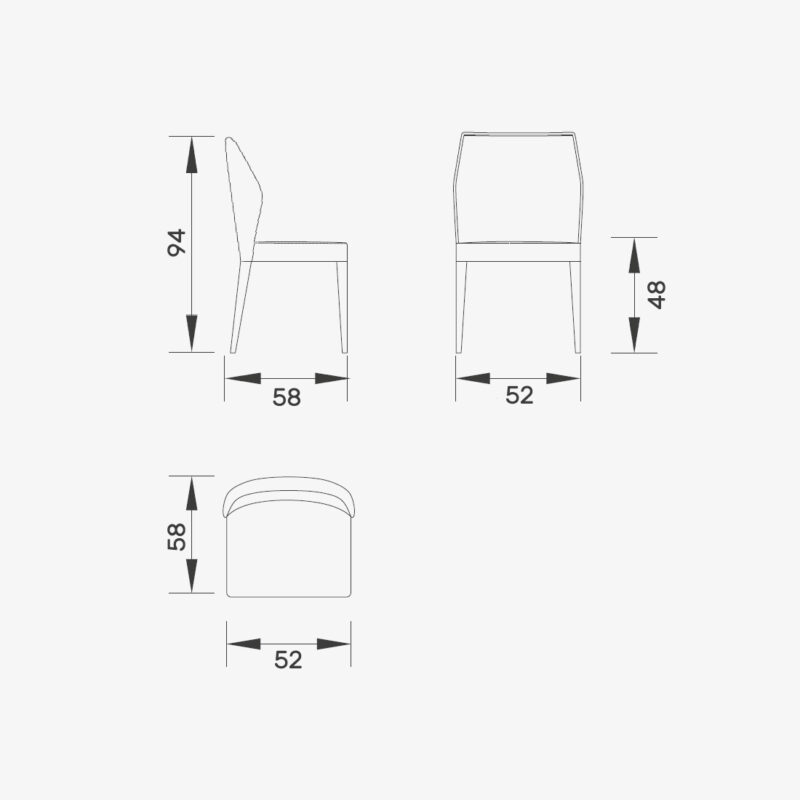 emporio dining chair dimensions blue print