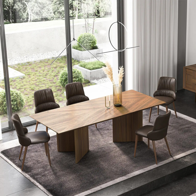 Heritage Dining Table in a modern dining room setting