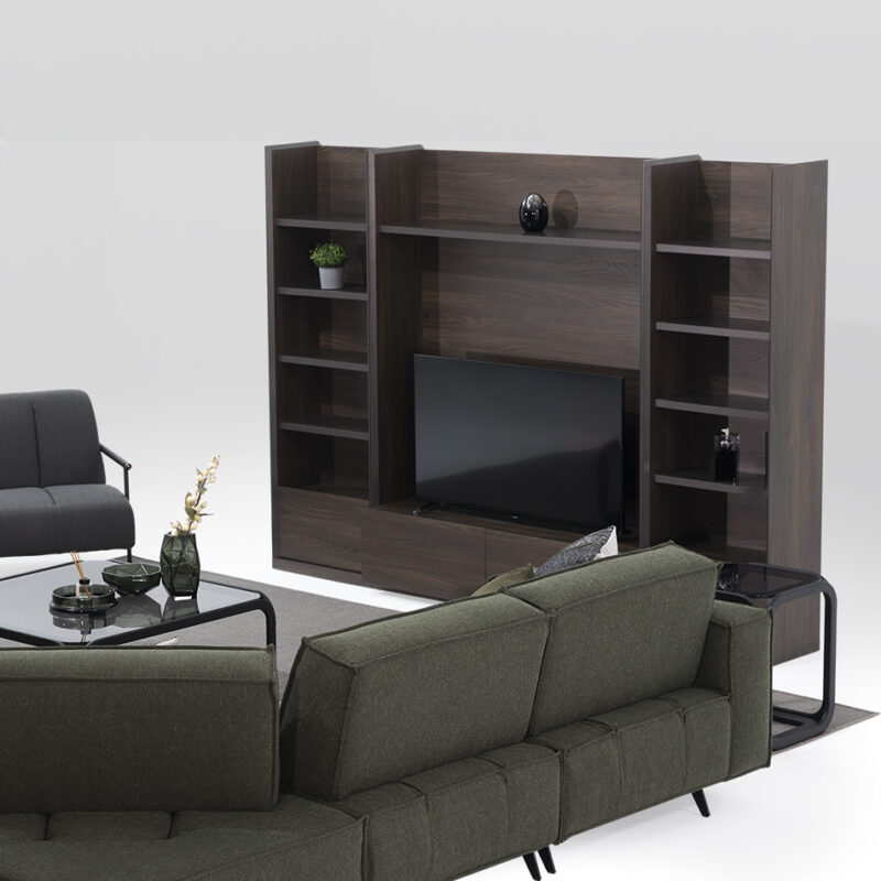 Sleek and functional large TV stand module of the Luis Modular Storage System