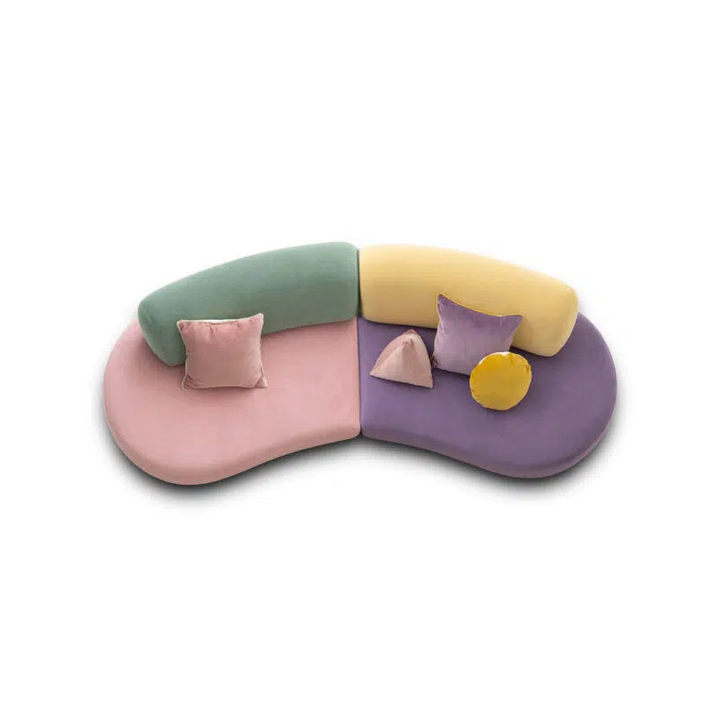 bon bon pastel color modular sofa colorful