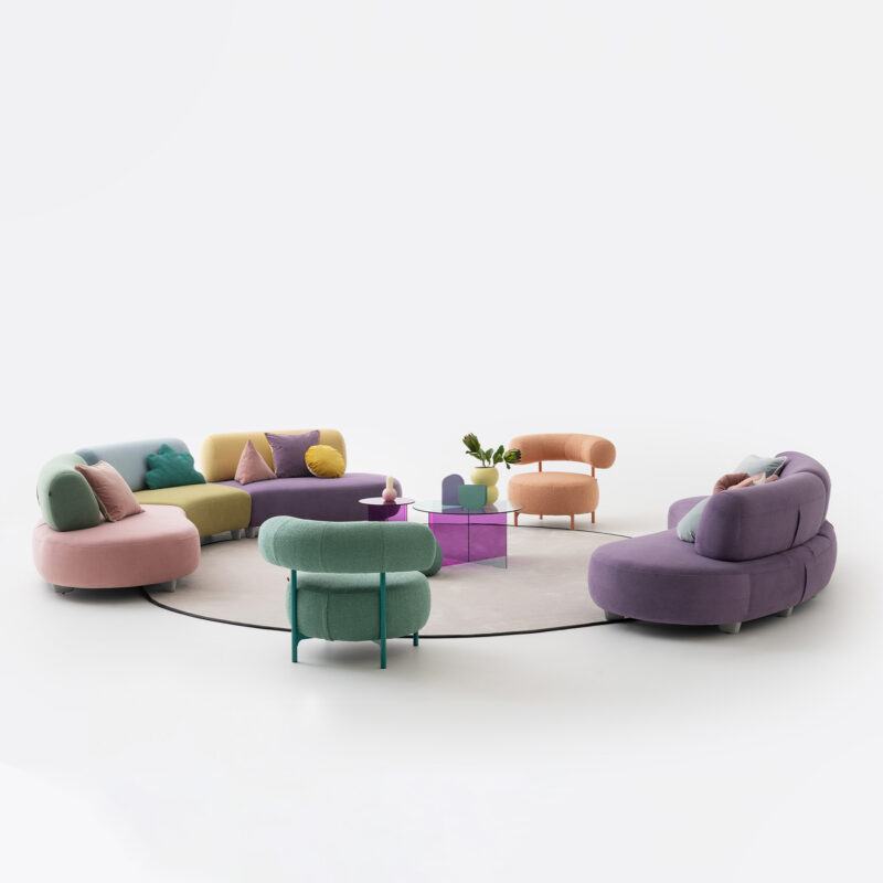 colorful sofas living room