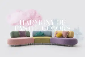 pastel colors hormony for colorful sofa