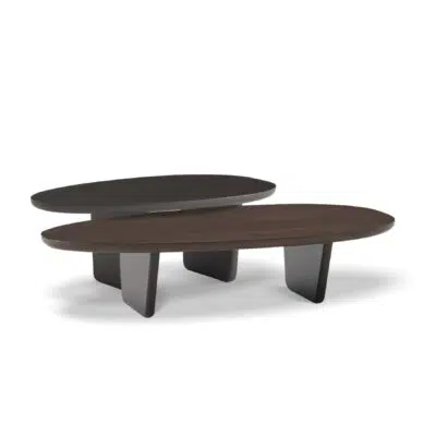 Elegant oval shape and curved lines of the Barcelona Coffee Tables