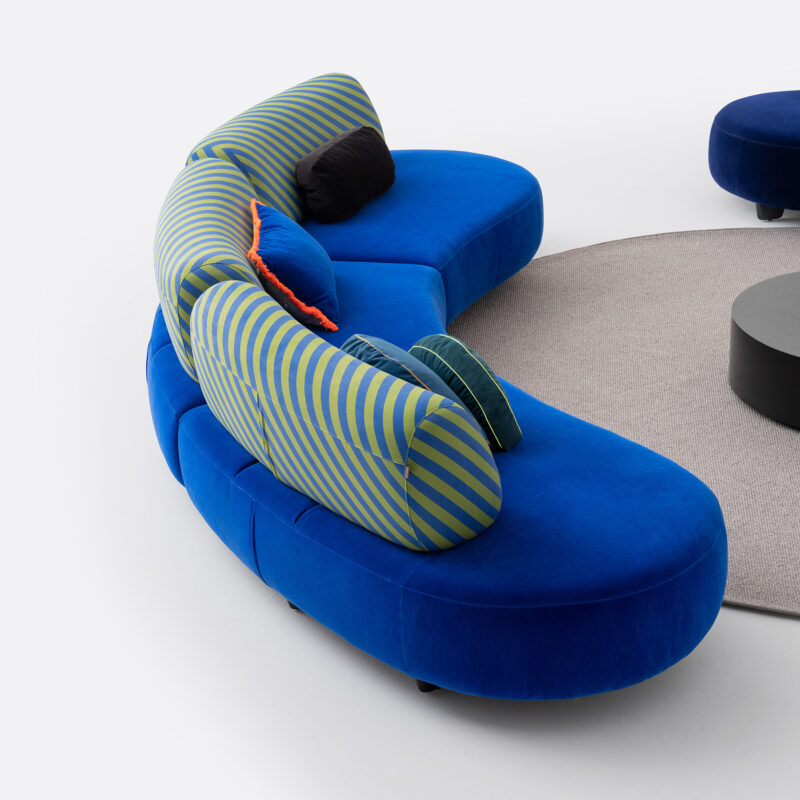 Bon bon Iyot Modular Sofa - Curved Modules Combination side view