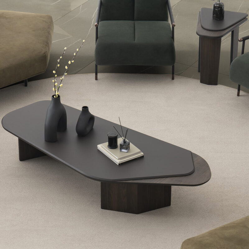 beautiful large modern amorphous coffee table design with amorphous modern loft side table
