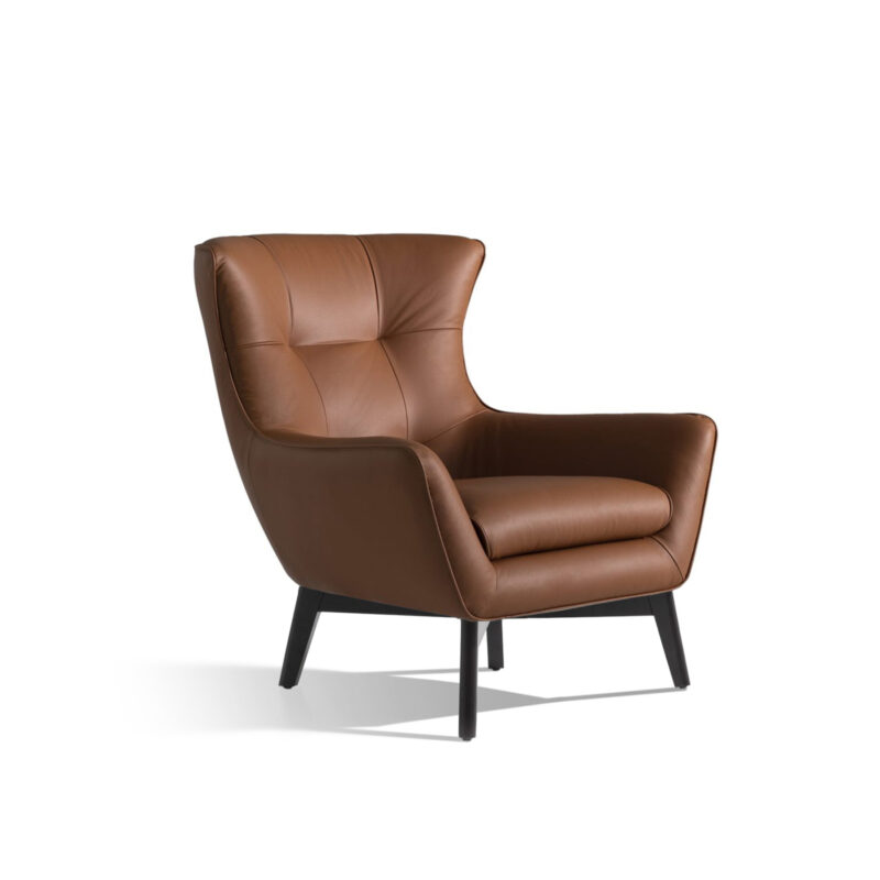 brown leather armchair maserati