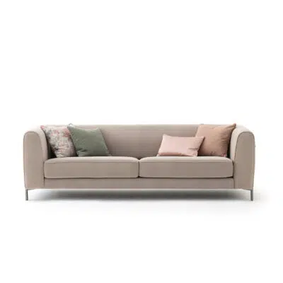 amour sofa ivory color front view