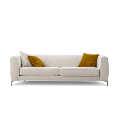 amour sofa white color front view
