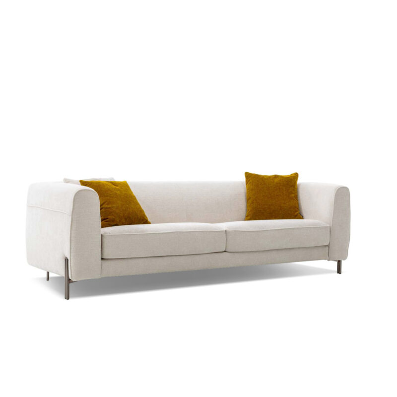amour sofa white color overall view