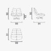zen swivel accent chair dimensions