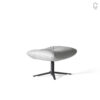 leg rest ottoman light gray color with black metal legs
