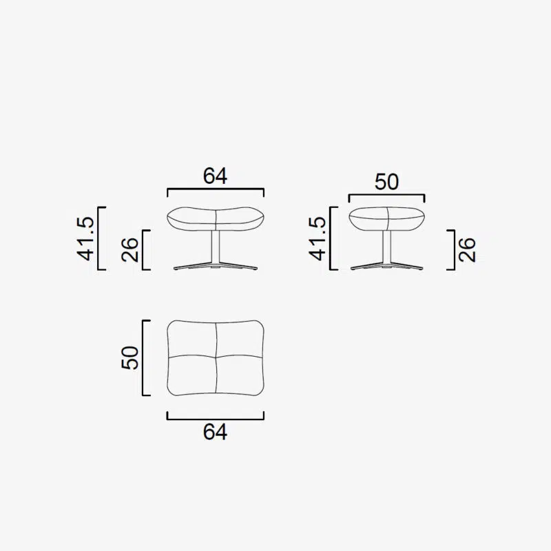 zen legrest ottoman dimensions