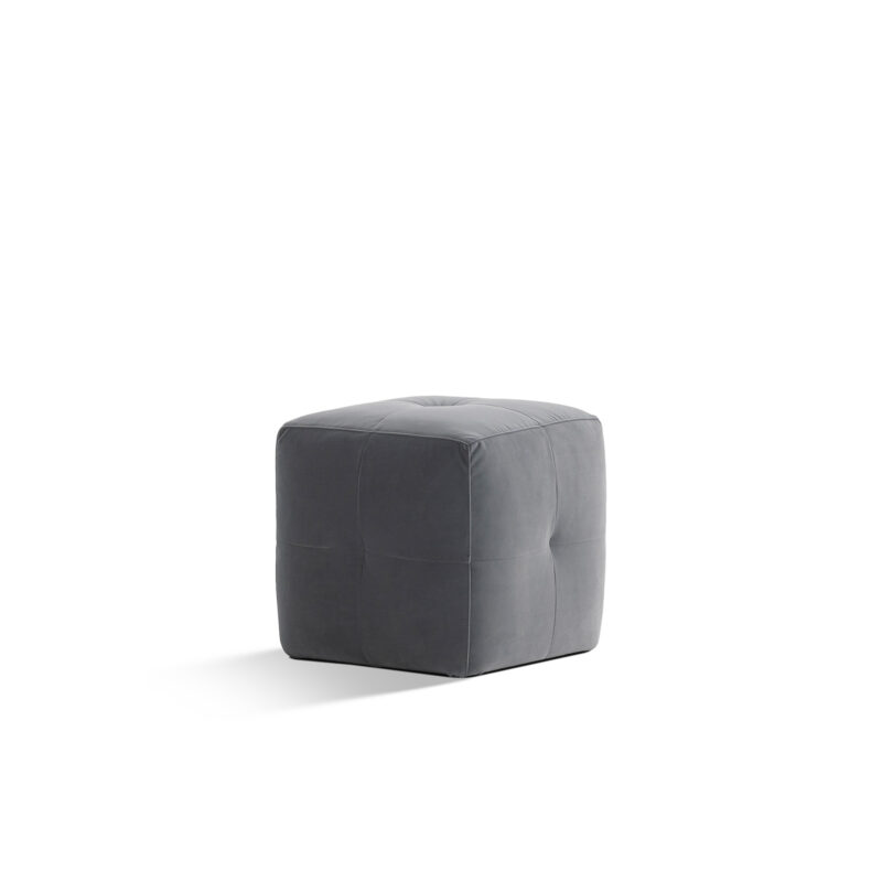 california cube ottoman mega soft gray velvet