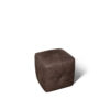california cube ottoman rich brown leather upholstery