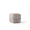 california cube ottoman with a colorful artistic upholstery