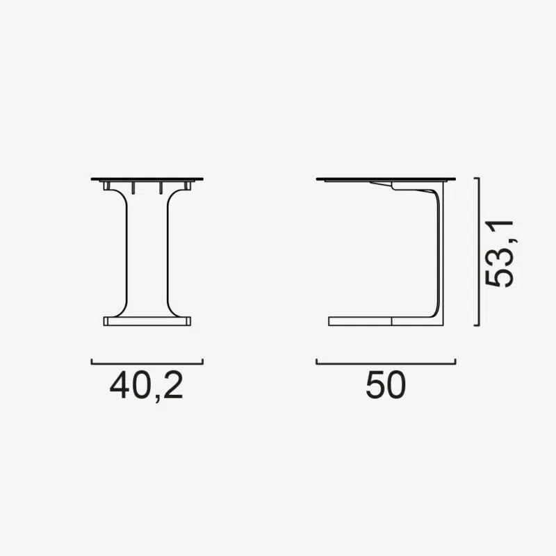 dimensions de la table d'appoint element