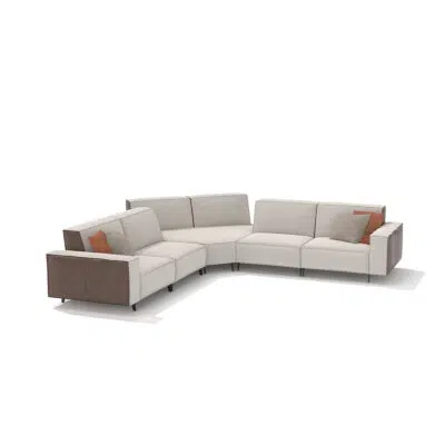 LEOPARD Furniture modern sectional sofa on white background, showcasing contemporary design and luxurious comfort.