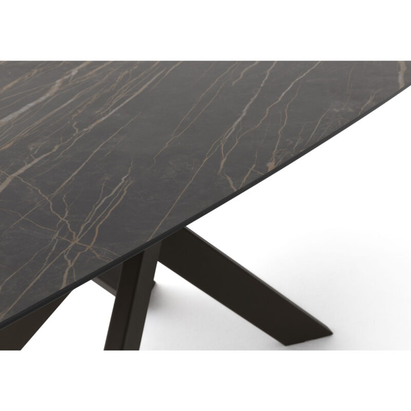 contemporary marble ceramic table closeup view