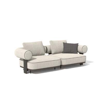 kyoto high end modular sofa in white fabric unique design two seater option1