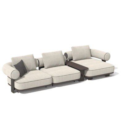kyoto high end large modular sectional sofa with internal coffee table in white fabric unique award winning design option12