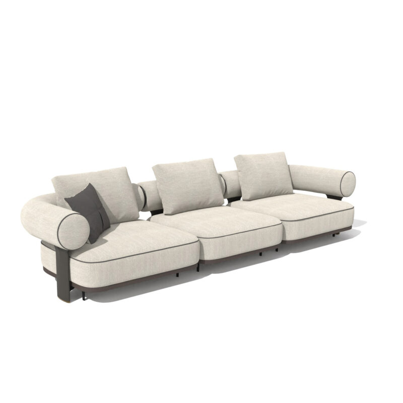 kyoto high end large modular sofa in white fabric unique design three seater option6