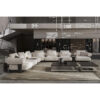 kyoto high end large modular sectional sofa in white fabric unique award winning design in exceptional contemporary living room setup