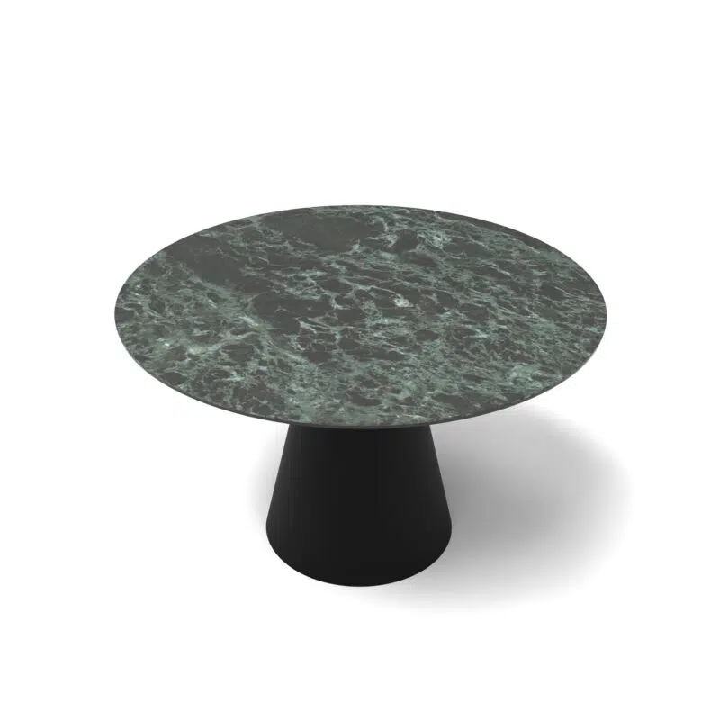 Modern marble top coffee table on white background from LEOPARD Furniture Canada. Luxurious contemporary design.