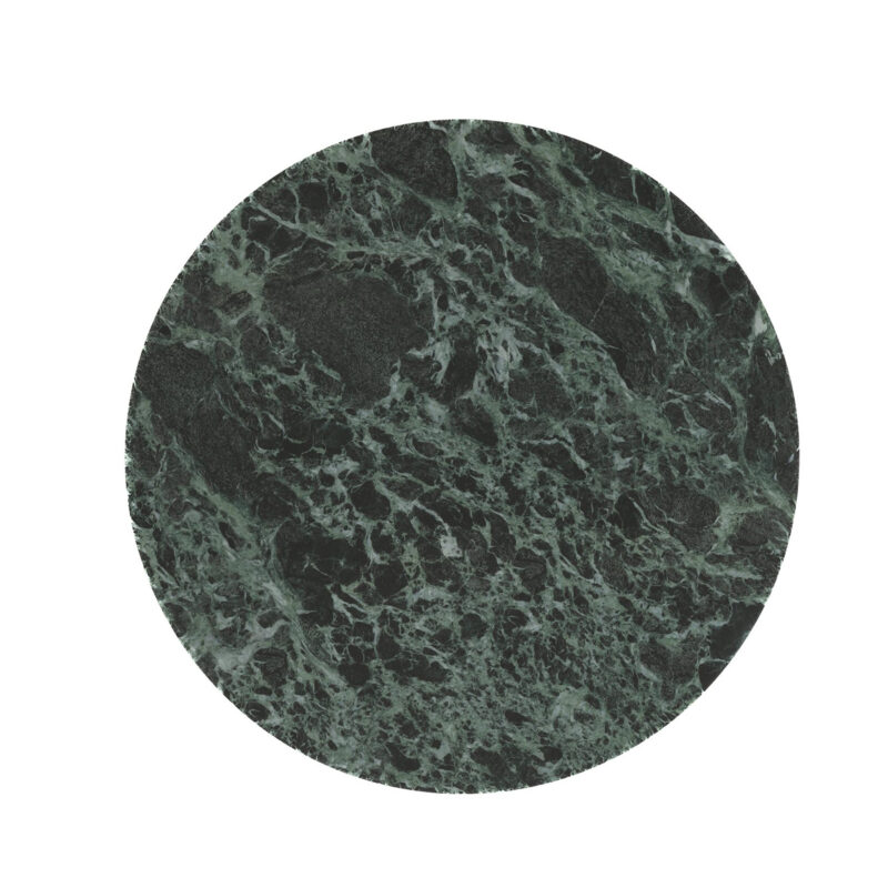 green ceramic round dining table top view