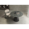 Modern dining room with a luxurious marble table and elegant chair by LEOPARD Furniture. Style contemporain haut de gamme.