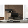 black marble toronto tv stand small size in a modern living room front view