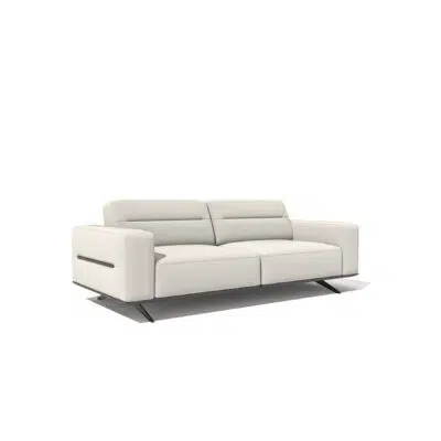 white modular loveseat