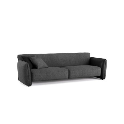 gray mid-century design couch with pull out feature
