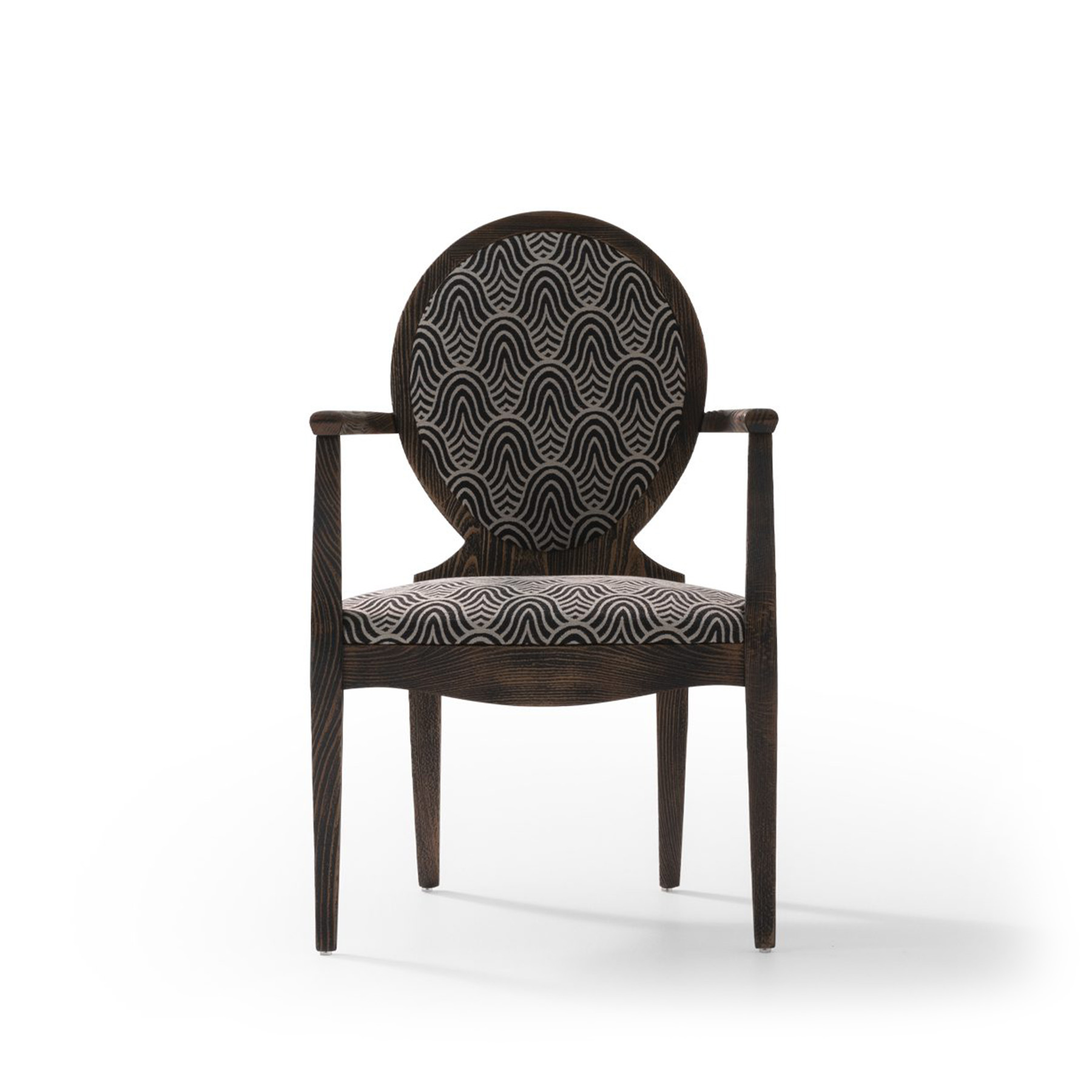 modern farmhouse dining armchair front view