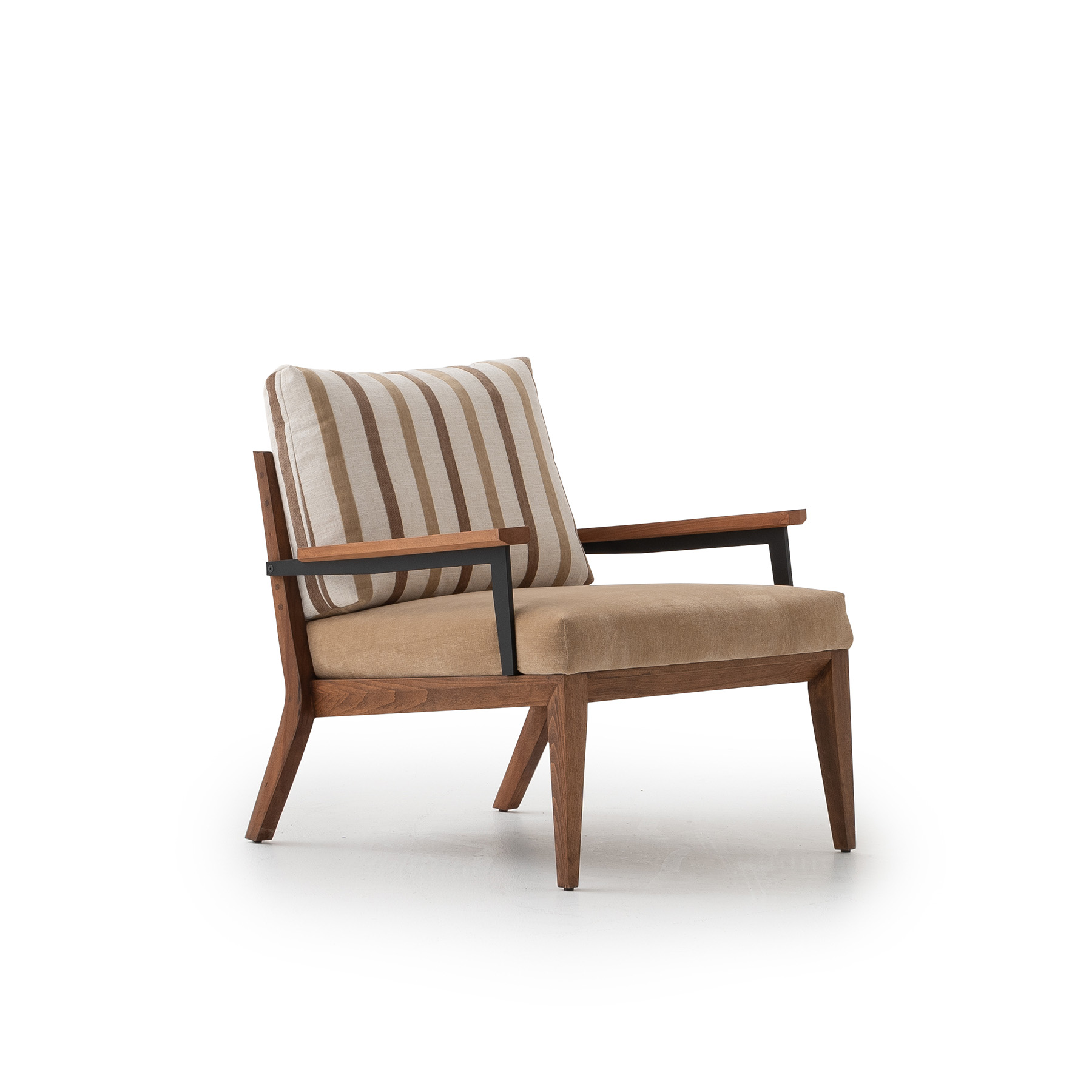 wooden modern bohemian design armchair
