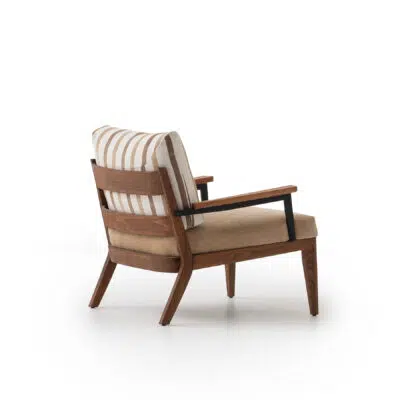 wooden modern bohemian design armchair