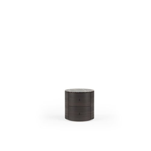 beautiful round nightstand black stone top