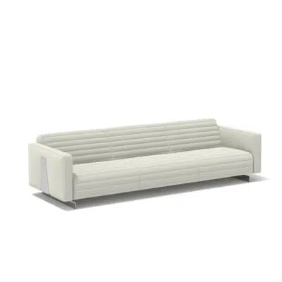 Elegant modern beige sofa on white background from LEOPARD Furniture, Canada’s premier luxury interior design.