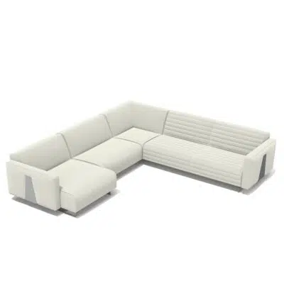 Luxe sectional cream sofa on white background from LEOPARD Furniture, ideal for modern Canadian interiors.